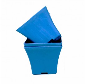 Plastic pot 11.5x11.5x10 cm (4.6'') blue (0.8L)