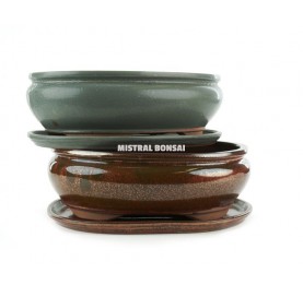 BASIC Pot ovale 31.5 cm avec plateau couleurs