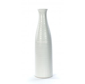 IVOIRE Vase rund 36 cm. Weiß