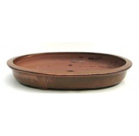 Pot ovale 44x34x6.7 cm pour bonsaï rouille