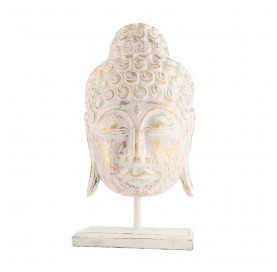 Buddha-Kopf geschnitzt aus Holz 48 cm
