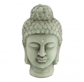 Terracotta Buddha head 22,5 cm.