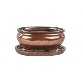 BASIC Pot ovale 17 cm avec plateau couleurs