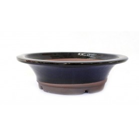 Pot rond pour bonsaï 22 cm bleu