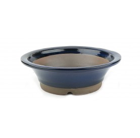 Pot rond pour bonsaï 25 cm bleu