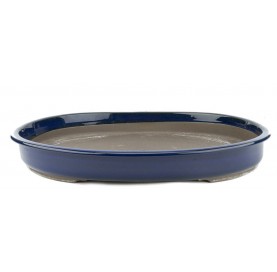 Pot ovale pour bonsaï 44 cm bleu