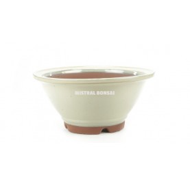 Round bonsai pot 29 cm cream