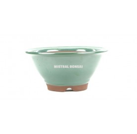 Pot rond pour bonsaï 23 cm vert