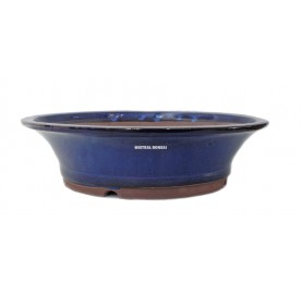 Pot rond pour bonsaï 42.5x11 cm bleu