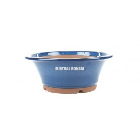 Pot rond pour bonsaï 26.5 cm bleu