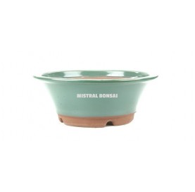 Pot rond pour bonsaï 29.5 cm vert