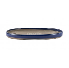 Bonsaischale oval aus Keramik 41 cm blau