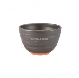 Pot rond pour bonsaï 9.5 cm noir