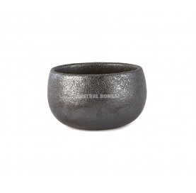 Bonsaischale rund aus Keramik 8.5 cm schwarz