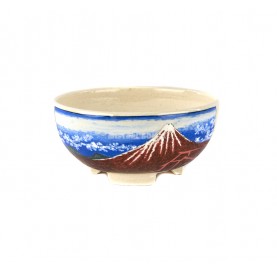Senzan Collection. Bonsaischale rund aus Keramik 12 cm "Mountain"
