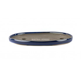 Bonsaischale oval aus Keramik 27.8 cm. Blau