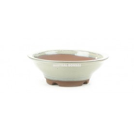 Pot rond pour bonsaï 14.5x5 cm crème