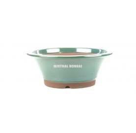 Pot rond pour bonsaï 26.5x10 cm vert