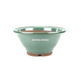 Pot rond pour bonsaï 29x13 cm vert