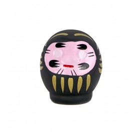 Figura japonesa cerámica Daruma negro (5 cm)