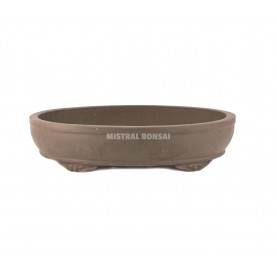 Oval bonsai pot 50.5x37x12 cm. Unglazed.