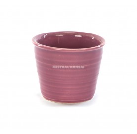 Cache-pot 8.5x8.5x7 cm. Couleur violet foncé.