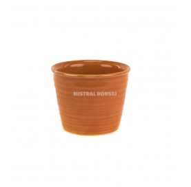 Flowerpot round 8.5x8.5x7 cm orange.