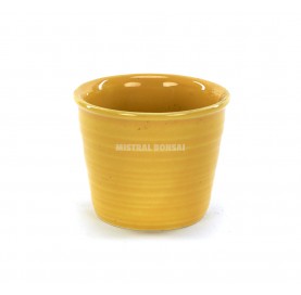 Flowerpot round 8.5x8.5x7 cm yellow.