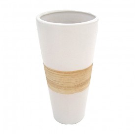 NAIROBI Oval vase 22 cm white.