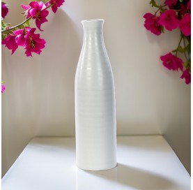 IVOIRE Vase rond 31 cm blanc.