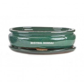 Oval bonsai pot 15 cm with...