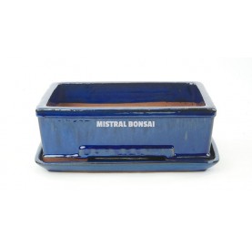 Pot rectangulaire 31.5 cm avec plateau couleurs