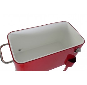 Nevera de acero roja de 56 L para exterior – Estilo retro y máxima funcionalidad