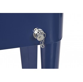 Glacière en acier bleu 56 L pour l'extérieur – Style rétro et fonctionnalité maximale