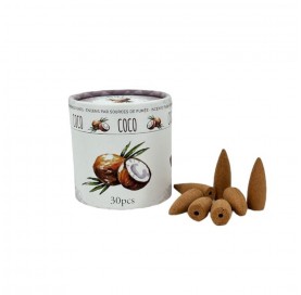 Cônes d’encens backflow arôme noix de coco – Pack 30 unités