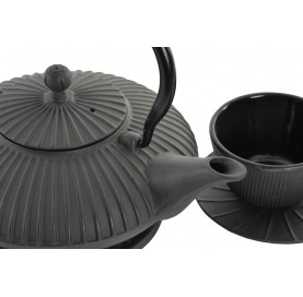 Teekannen Gusseisen Set mit 2 Tassen 800 ml