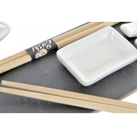 Bambus Sushi-Set und Schieferplatte (2 Personen)