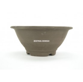 Round ceramic bonsai pot of...