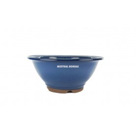 Pot rond pour bonsaï 26 x 11.5 cm bleu