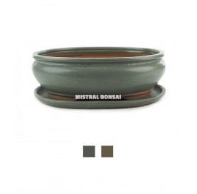 BASIC Oval bonsai pot 31 cm with sauce. Colours.