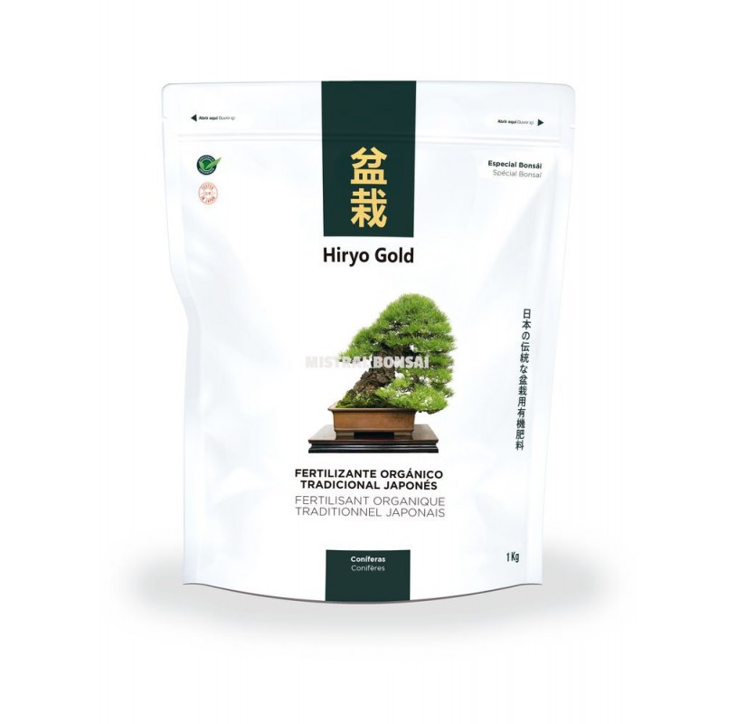 Abono órgano-mineral para bonsái HIRYO-GOLD - Coníferas 1kg