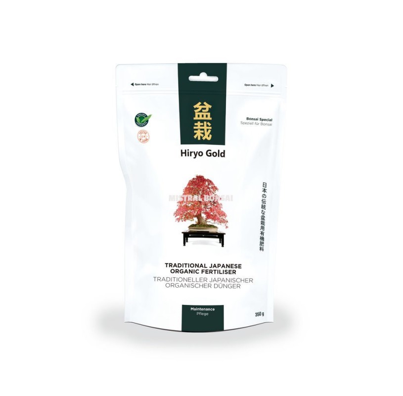 Organisch-mineralischer Bonsai Dünger HIRYO-GOLD - Pflege 350 gr