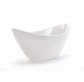 Schale oval für Kakteen aus Kunststoff 32 cm. Weiß.