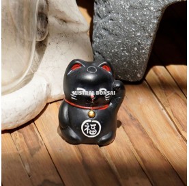 MANEKINEKO Chat de la chance en résine (Noir) 5.20 cm