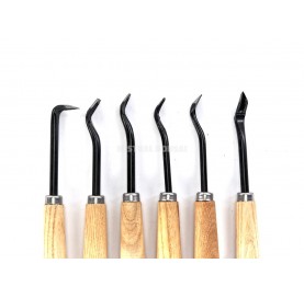 GOUGE Lot de 6 outils à sculpter le bois 150-160 mm RYUGA